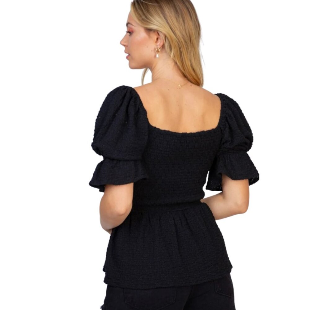 Half Sleeve Surplice Top - Picture 2 of 3
